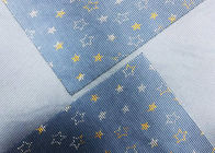 230GSM Brązujący poliestrowy materiał sztruksowy / Stars Niebieska tkanina sztruksowa